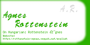 agnes rottenstein business card